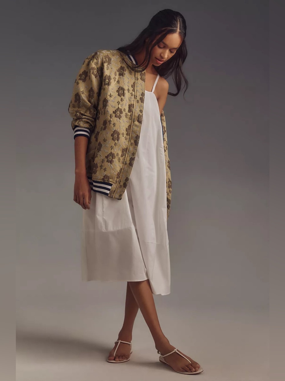 NWOT Pilcro Slouchy Floral Bomber Jacket $178 MSRP